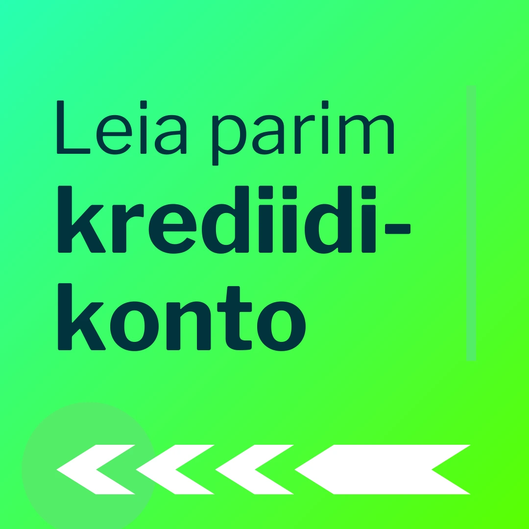 Leia parim krediidikonto